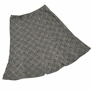 Vintage 90s Skirt George Stretch Small Midi 90s Y2K Fairy Purple Flower Flounce